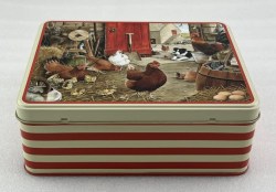 TH2670 - Farmyard Hens - by Tracy Hall Tin